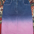 Отдается в дар Юбочка детская джинсовая двухцветная