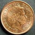 Отдается в дар Монета Великобритания 1 пенни 2009.