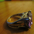 Отдается в дар кольцо, 18,5, фиолетовый камень