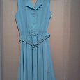 Отдается в дар Шелковое платье бирюзового цвета, размер 42-44