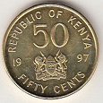 Отдается в дар Две монетки) Кения 50 центов и Бермудские острова 1 цент