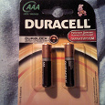 Отдается в дар Батарейки Duracell AAA, упаковка 2 шт.