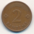 Отдается в дар Монета, Латвия, 5 сантими, такая же как на фото, только не 2, а 5 сантими, моя в кадр не берется. 2007.