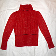 Отдается в дар Красный свитер с блеском 42-44 размер