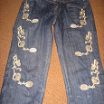 Отдается в дар Бриджи джинсовые — 42-44 размер