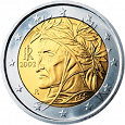 Отдается в дар Монета 2 евро, Италия 2002 г.