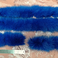 Отдается в дар Песцовые опушки синего цвета, на капюшон и манжеты(общая длина примерно180 см)