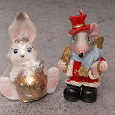 Отдается в дар Свечи декоративные в виде фигурок зайца и мыши.