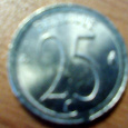Отдается в дар Монета 25 сантимов Бельгия 1971