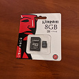 Отдается в дар Карта памяти microSD 8gb kingston