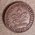 Отдается в дар Крошка монета ФРГ 1 пфеннинг 1950 г.