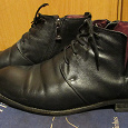 Отдается в дар Мужские кожаные ботинки черного цвета 40р.