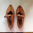 Отдается в дар лёгкие кожаные туфельки 25-26 размер