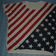 Отдается в дар Женская футболка-американский флаг.