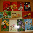 Отдается в дар Старые открытки с цветами.