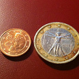 Отдается в дар Монеты 1 евро Италия и 1 ец Германия