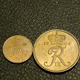 Отдается в дар Пара монет 5 эре Дания