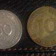 Отдается в дар монеты 10 и 50 pfennig
