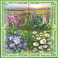 Отдается в дар Квартблок марок 1810-13 Флора России. Полевые цветы