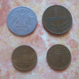Отдается в дар Единички на монетах 4 монеты -4 страны