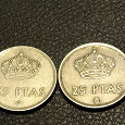 Отдается в дар Монеты Испании 25 песет
