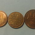 Отдается в дар 3 монетки еврозоны