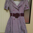 Отдается в дар Фиолетовое платье с широким поясом а-ля 70-ые
