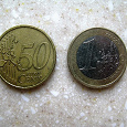 Отдается в дар монеты Германия 50 евроцентов и 1 евро