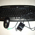 Отдается в дар Клавиатура и мышь Logitech Cordless Desktop EX 110 USB+PS/2