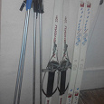 Отдается в дар Лыжи детские, крепления, палки для лыж