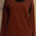 Отдается в дар футболка коричневого цвета с длинным рукавом 142/ 44