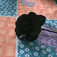 Отдается в дар брошь кожаная «черная роза»