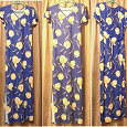 Отдается в дар Длинное летнее платье, синее с цветами 46-48 разм.
