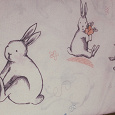 Отдается в дар Постельное белье ИКЕА с кроликами (наволочка+пододеяльник)