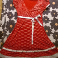 Отдается в дар Красное платье в горошек, размер 44