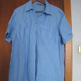 Отдается в дар Рубашка женская голубая льняная немецкая 56 размер