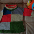 Отдается в дар вязаный свитер «Квадраты»