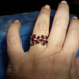 Отдается в дар серебрянное кольцо «аленькие цветочки»