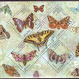 Отдается в дар Блок марок Украины — Бабочки