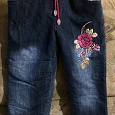 Отдается в дар Тёплые джинсы для девочки 6-7 лет