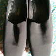 Отдается в дар Чёрные туфли на широкую ногу, текстиль 38 размера