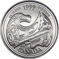 Отдается в дар монета 25 центов, Канада, 1999