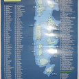 Отдается в дар Карта Мальдивских островов. 35х70 см.