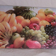 Отдается в дар Разделочная доска стеклянная 20х30 см с фруктовым рисунком