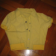 Отдается в дар жёлтая летняя короткая рубашка-ветровка, 42