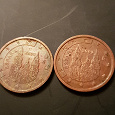 Отдается в дар Монеты евро Испания