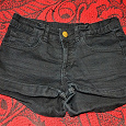 Отдается в дар Черные шорты джинсовые 100% хлопок 146 см
