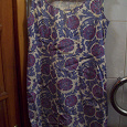 Отдается в дар Платье сиреневое СССР натуральный шелк 44 46 разм.