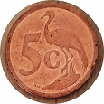 Отдается в дар Монета 5 центов ЮАР 2005