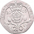 Отдается в дар Монета 20 пенсов Великобритании, 2005 г.в.